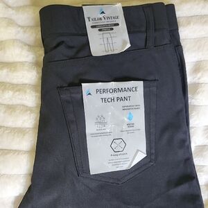 Tailor Vintage Men's Performance Tech Pants - Black